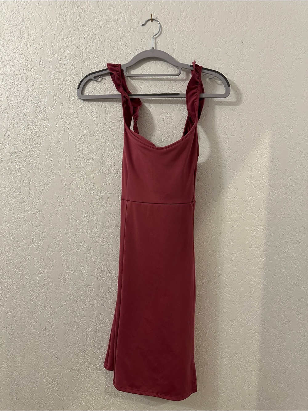 Sincerely Jules Golf Tennis Rose-Mauve Ruffle Strap Mini Workout Athletic Dress